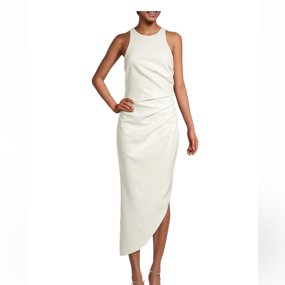 MISHA Ida shrd asymmetrical dress / ida gathered side midi